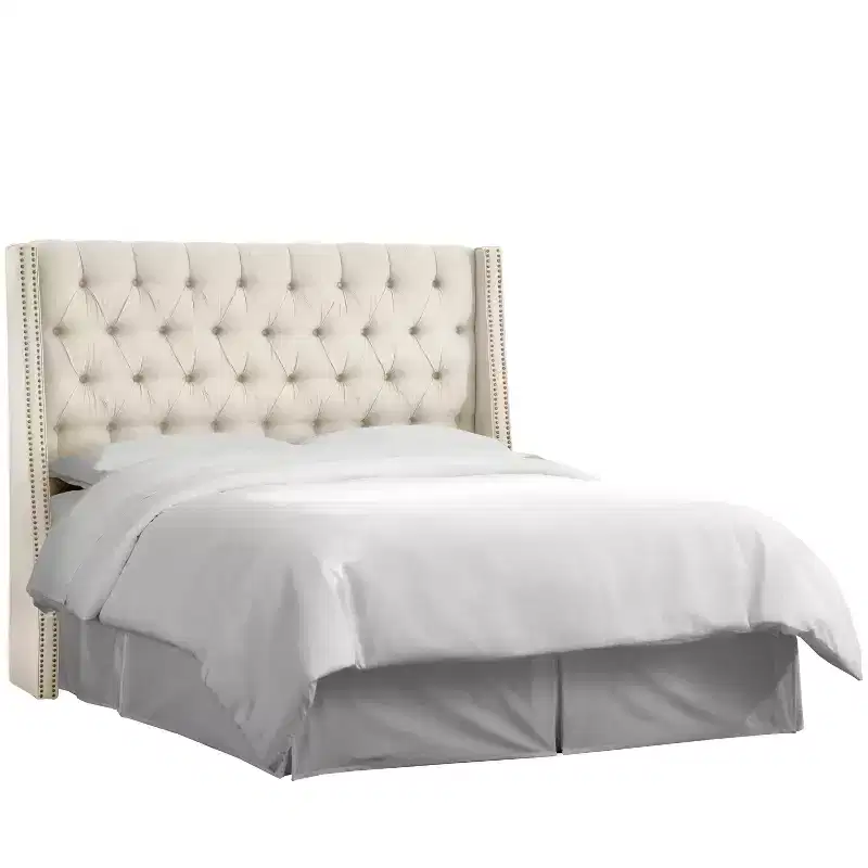 Diamond Tufted Wingback Headboard – Queen / King, 2-Person