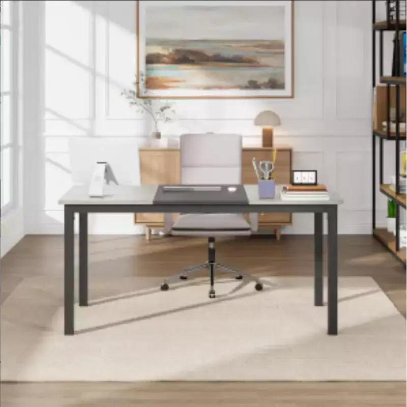 Black & Grey Industrial Single-Person Writing Desk
