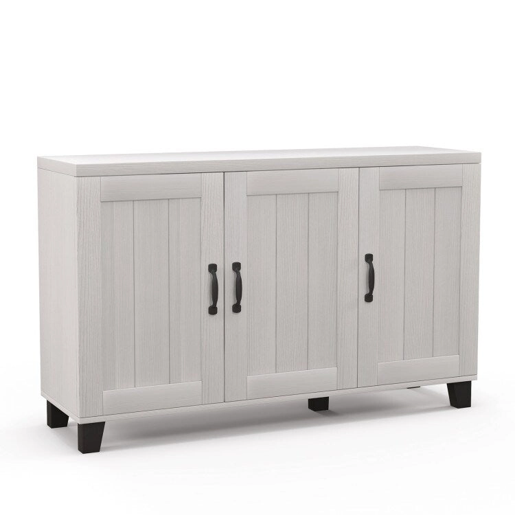 3-Door Buffet Sideboard with Adjustable Shelves and Anti-Tipping Kits - 45 x 13 x 28 (L x W x H)