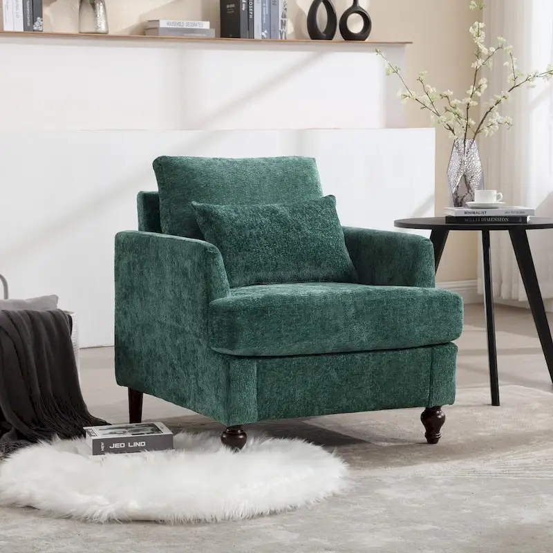 Wooden Frame Armchair, Modern Accent Chair Lounge Chair