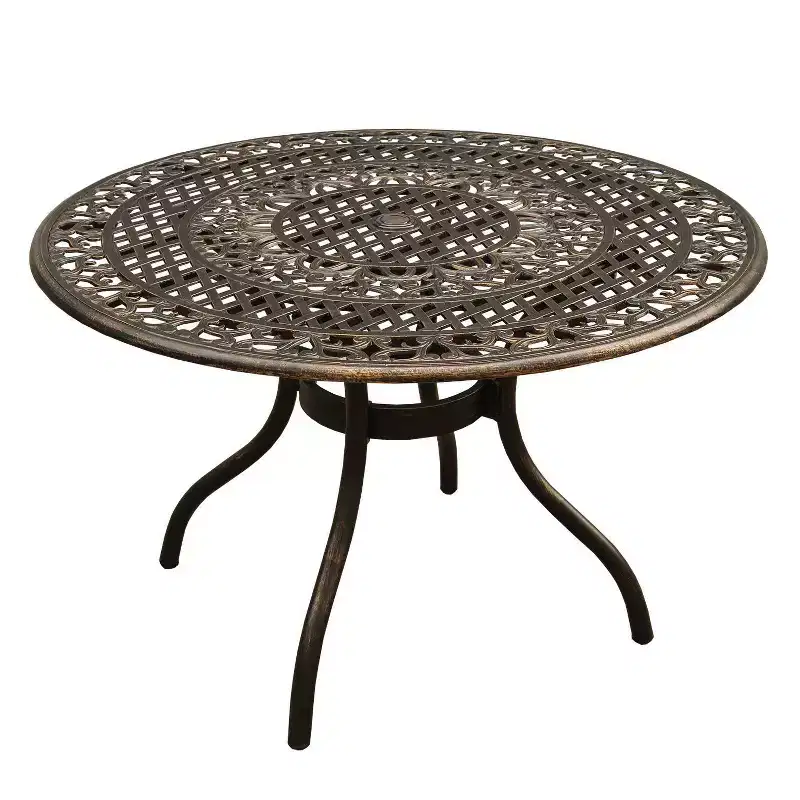 5pc Outdoor Dining Set: Weather-Resistant, 48" Table, Chairs - Oakland Living