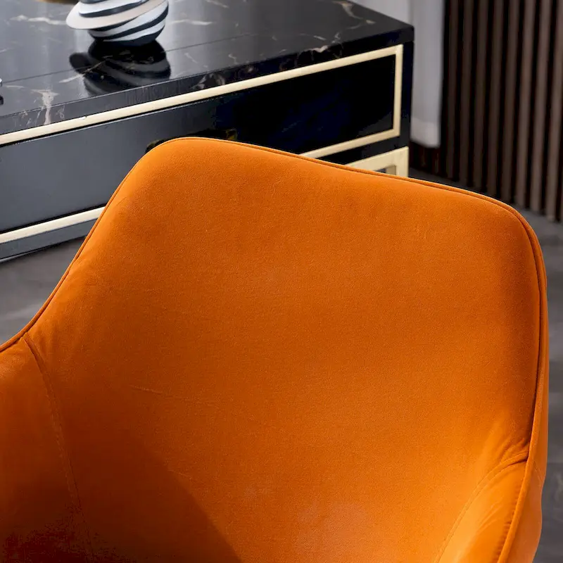 Home Office Chair With Gold Metal Legs
