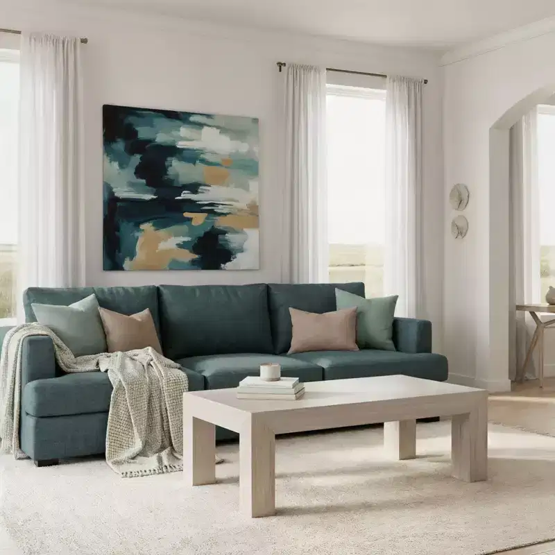 Modern Rectangular Coffee Table (48in x 24in / 1220mm x 610mm)