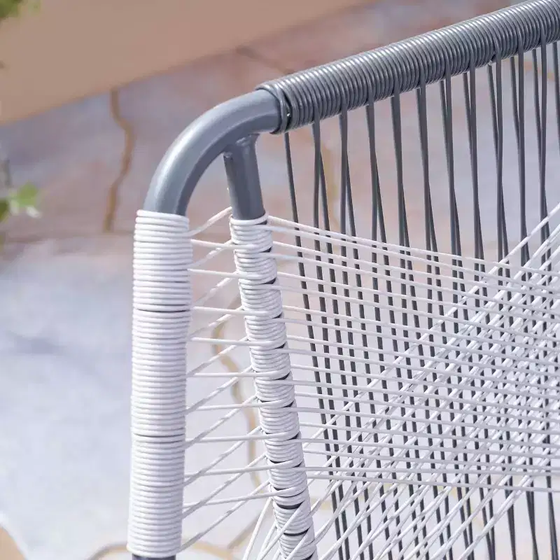 Milan 2pk Steel Club Chairs - Gray/White - Christopher Knight Home: Wicker Patio Accent Seating, Water-Resistant