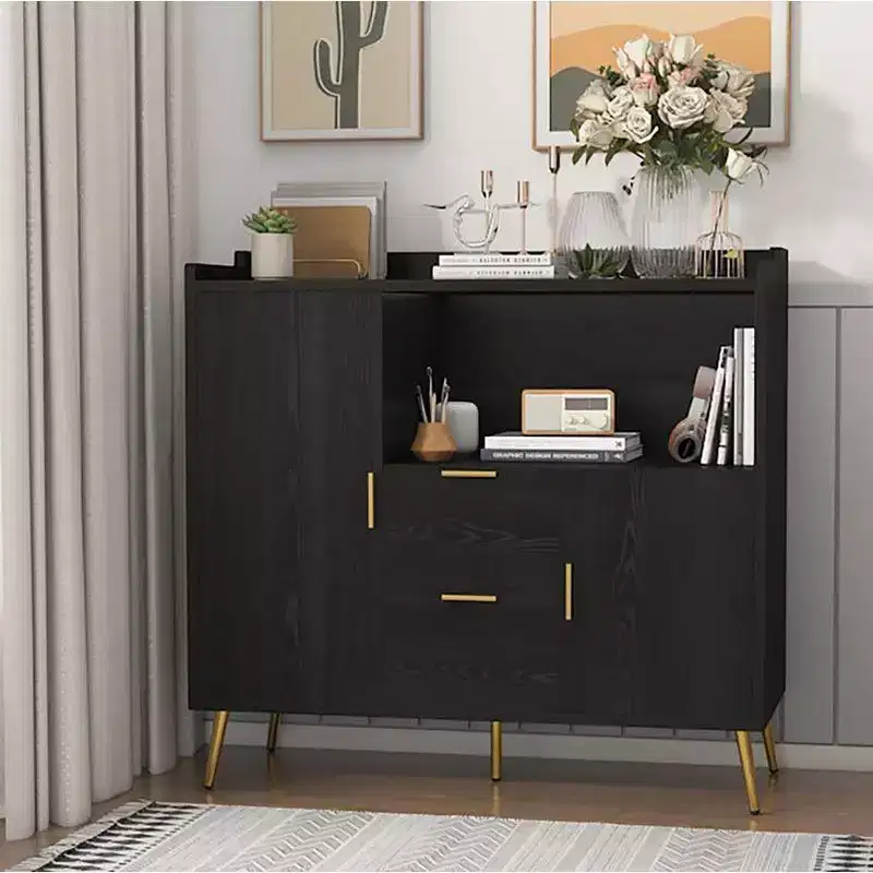 Buffet Cabinet with Drawersof 2 set), 40 Sideboard Buffet Storage Cabinet with Shelves and Doors