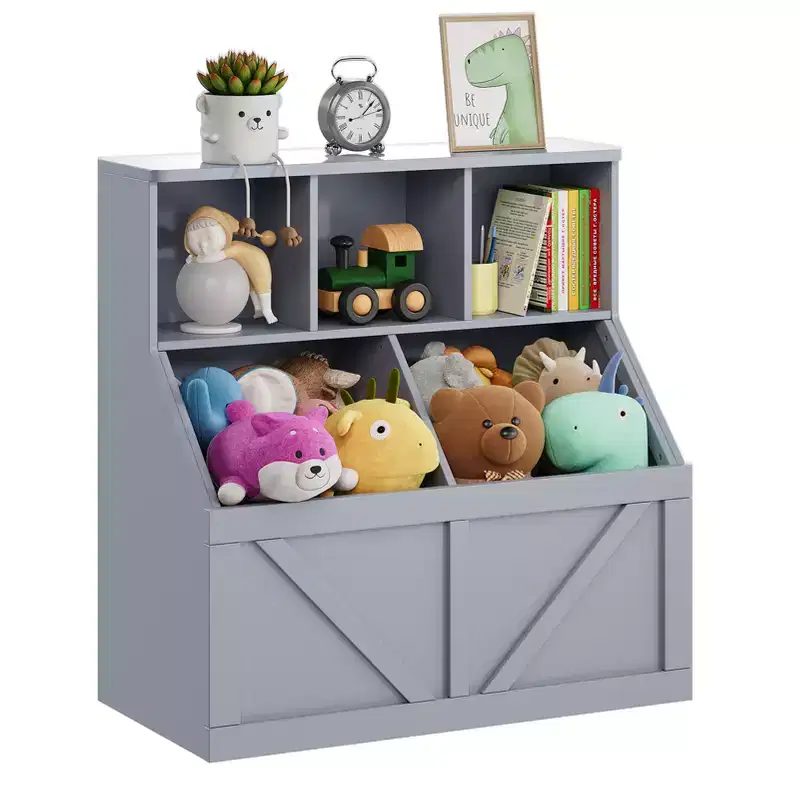Kids Storage Organizer Cabinet, Toddlers Bookshelf Organize Box, Kids Bookcase for Nursery Playroom Bedroom Daycare