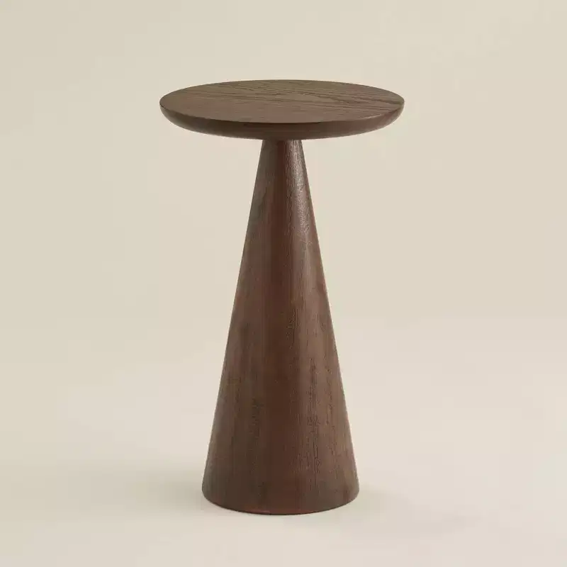 Regency Hill Owen 20 High Rustic Modern Walnut Finish Wood Side Table