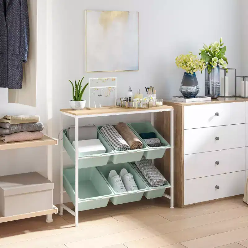 6-Bin Organizer Cart, 32.5 W x 14.2 D x 30.5 H