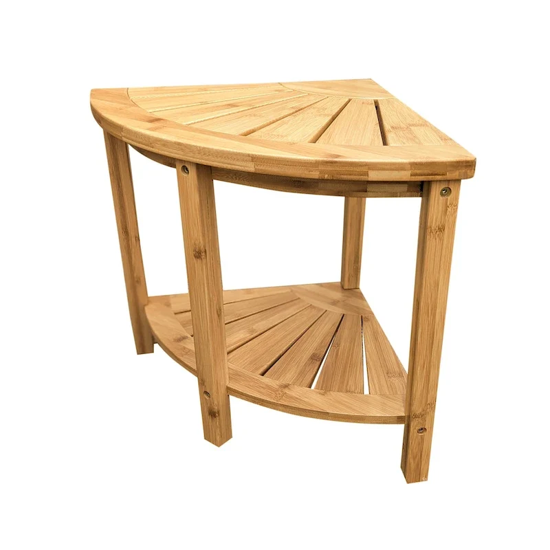 Solid Bamboo Spa Style Corner Bench