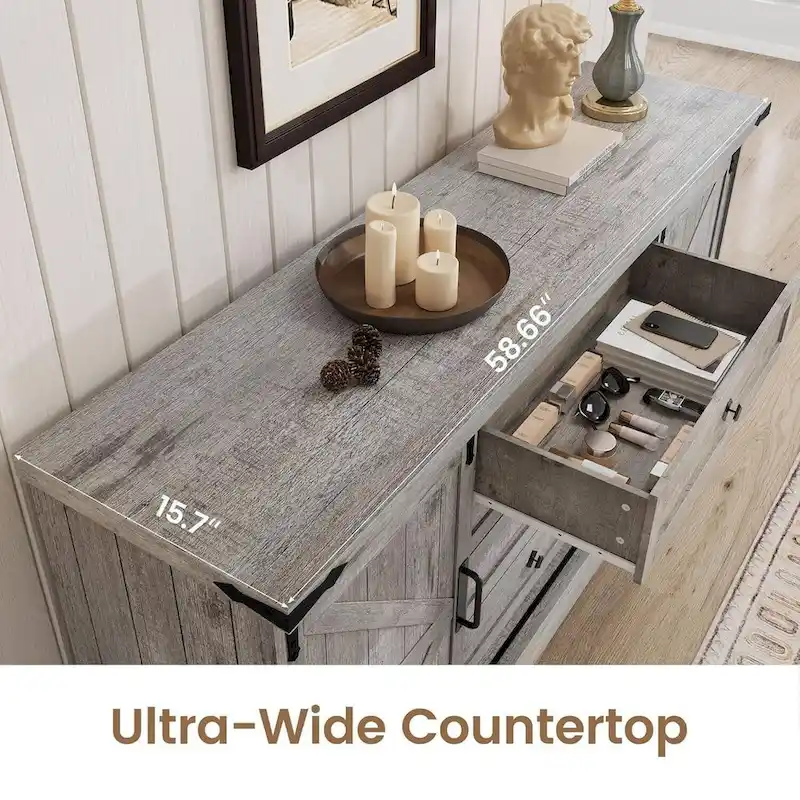 Farmhouse 4 Drawer Dresser for Bedroom, Living Room