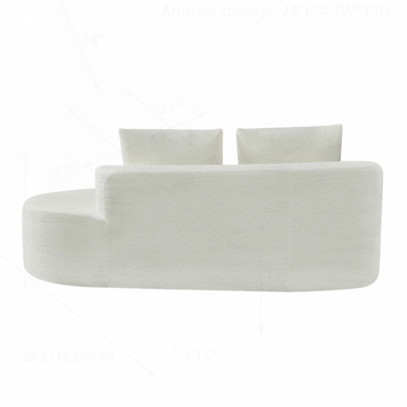 Modern Curved Sectional Sofa with High-Quality Upholstery and Spacious Seating
