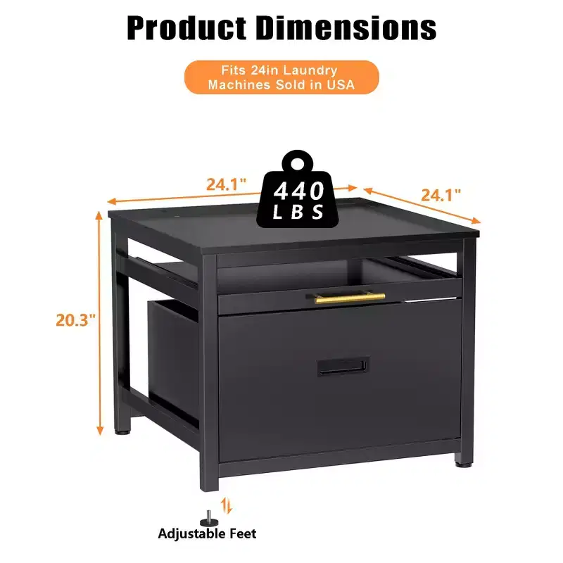 GDLF Washer Dryer Pedestal Stand, 24.1 Laundry Pedestal for Compact Washing Machine