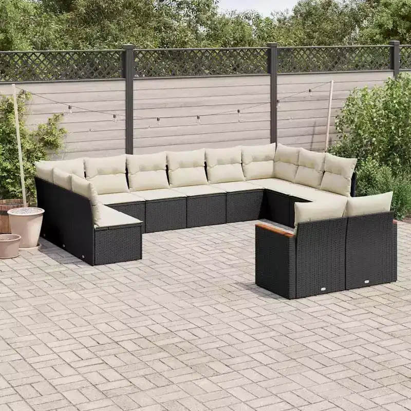 vidaXL Garden Sofa Set Poly Rattan Large Modular Garden Sofa Set