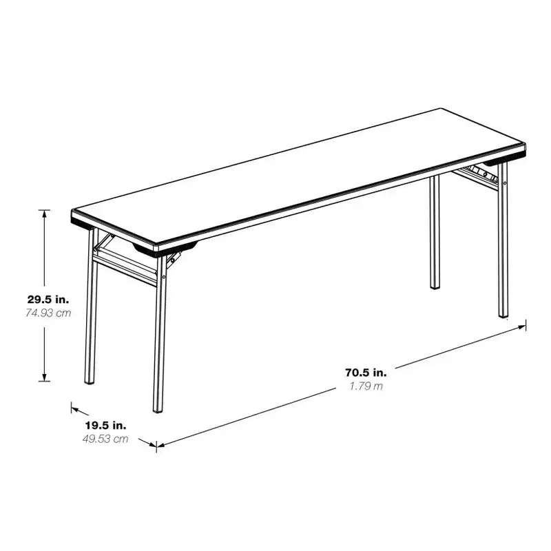 Resin Training Multi Purpose Table Light Gray - OSP Home Furnishings: Seminar, Indoor & Outdoor Use