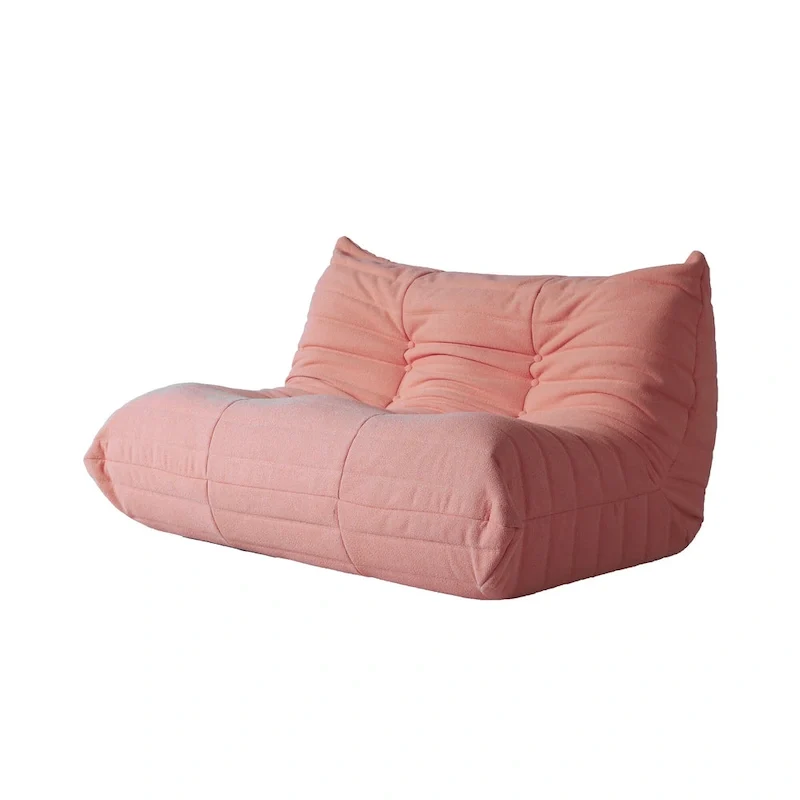 Feature Lazy Sofa Teddy Fabric Couch Living Room Sofa Bean Bag Chair