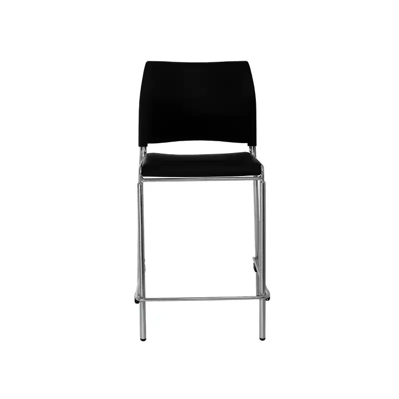 Hampden Furnishings Jody Collection Plush Vinyl Counter Height Barstool Black