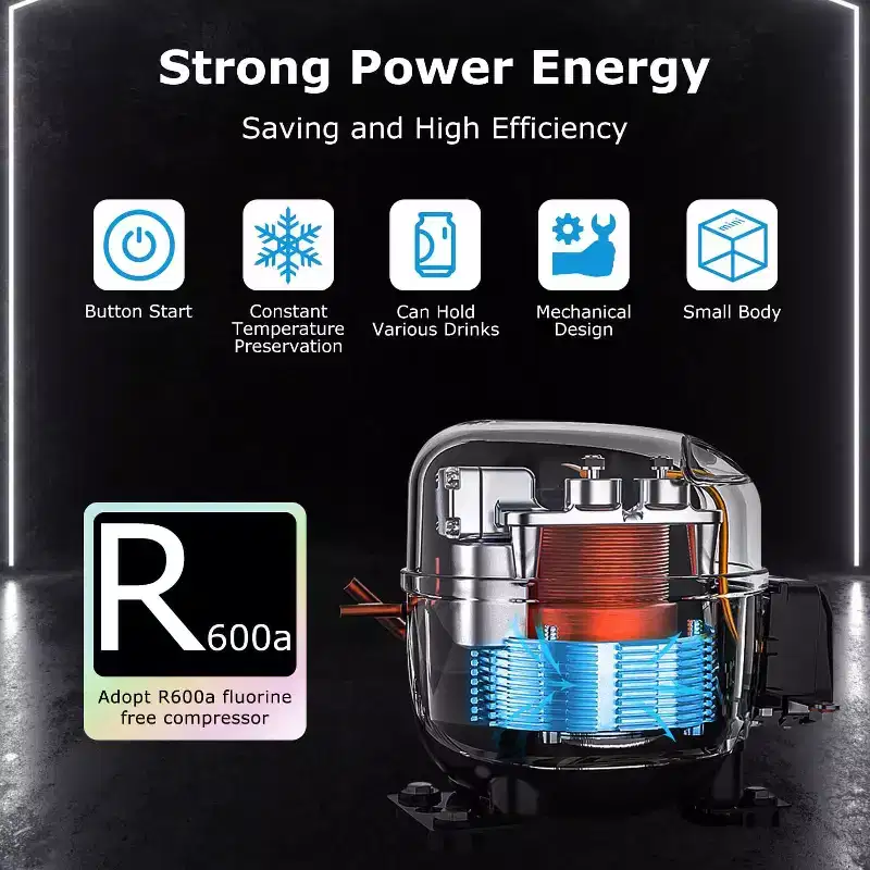 ZAFRO Beverage Refrigerator Cooler - 130 Can Mini Fridge with Digital Temperature Control, LED Lighting for Home, Office, Bar