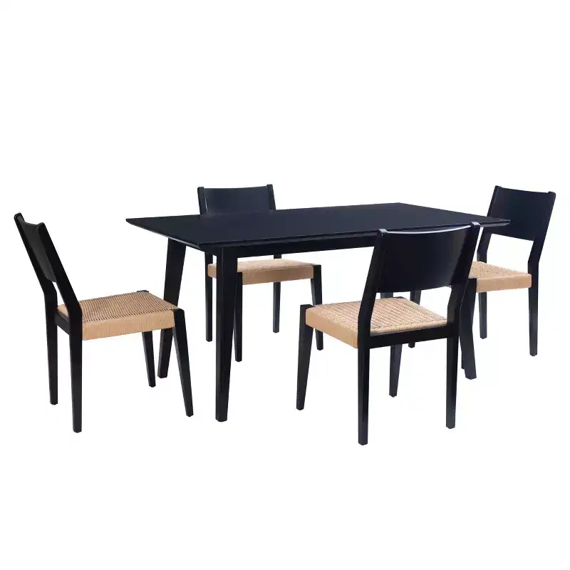 Powell 5pc Clara Dining Set Black