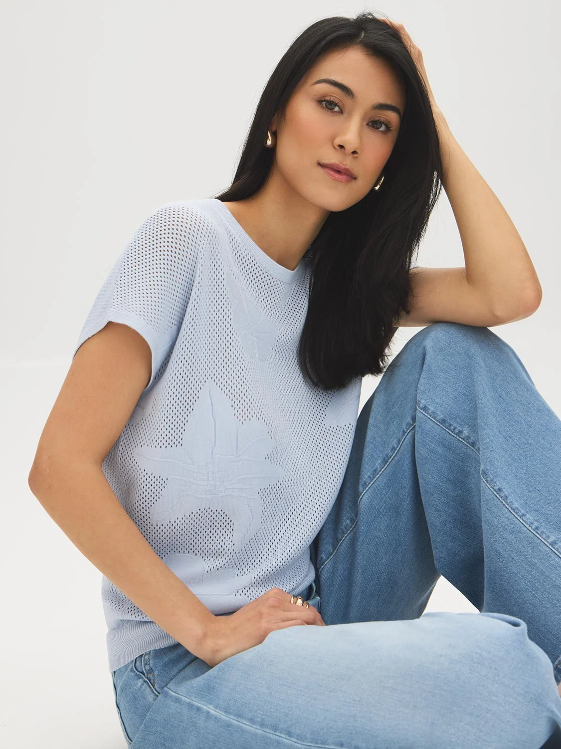 Crochet Cap Sleeve Sweater Top