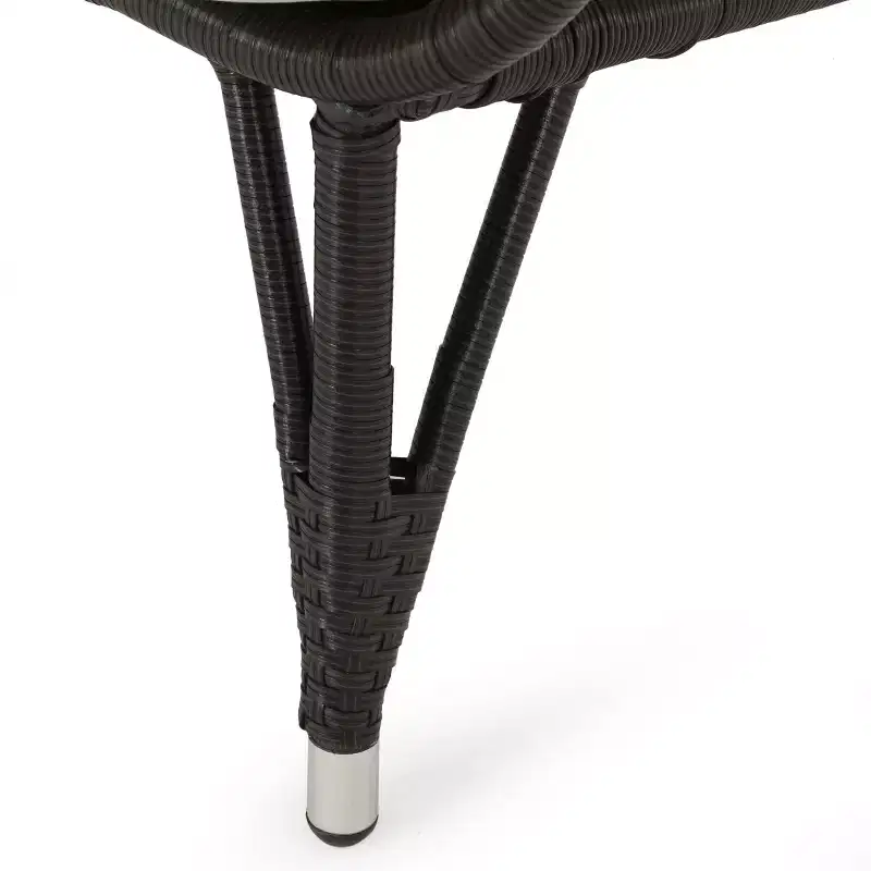 Christopher Knight Home Didier Farmhouse Iron and Faux Rattan Patio Standing with Basket Design