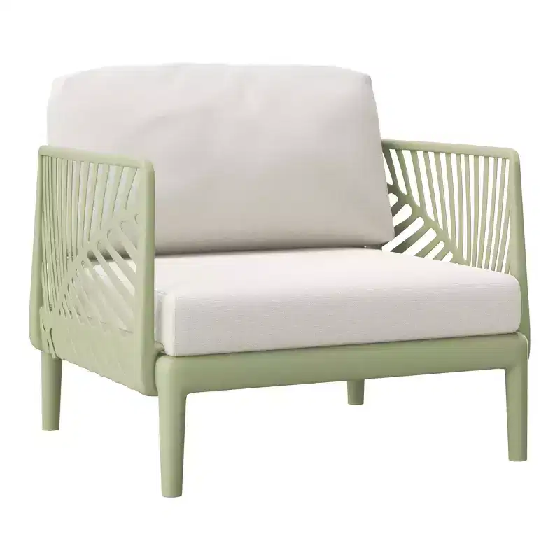 WestinTrends Playa Modern Outdoor Polypropylene Resin Deep Seating Patio Club Chair, Green
