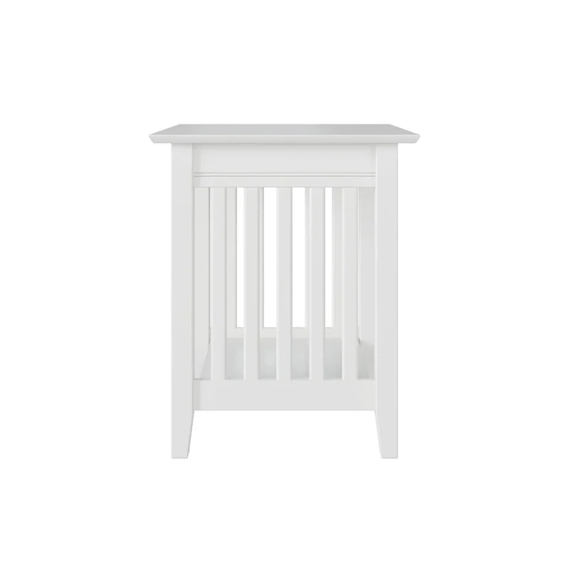 AFI Mission Printer Stand with Built-in Charger in White