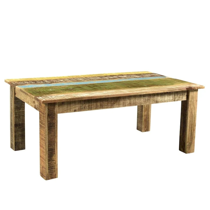 Solid Mango Wood Coffee Table - 46 x 25.5 x 18