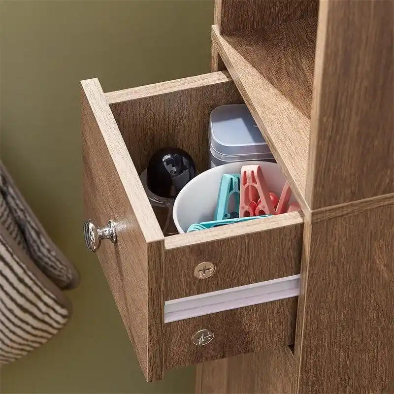 Black Bathroom Tall Cabinet - 7.87D x 7.87W x 70.87H