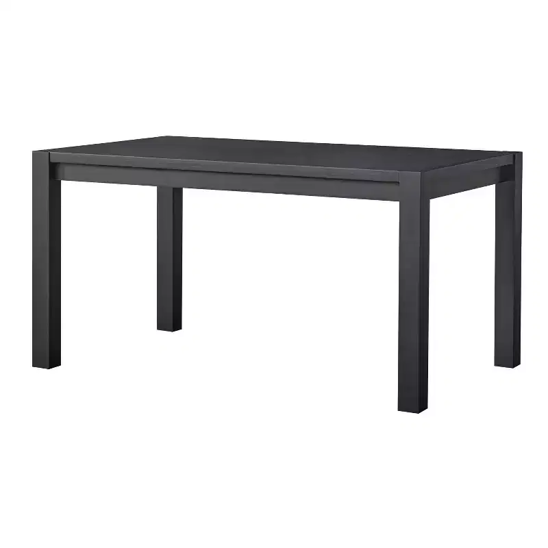 Modern Farmhouse Rectangular Dining Table Black Driftwood Seats 6