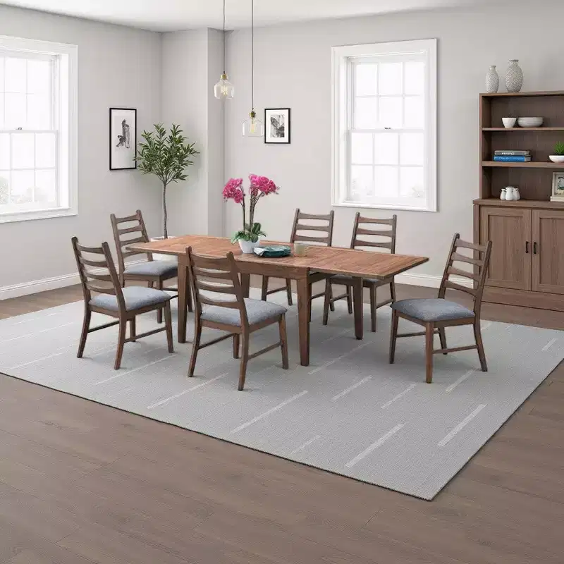 Expandable Dining Table, 47-94 Inch, Scandinavian Walnut Brown