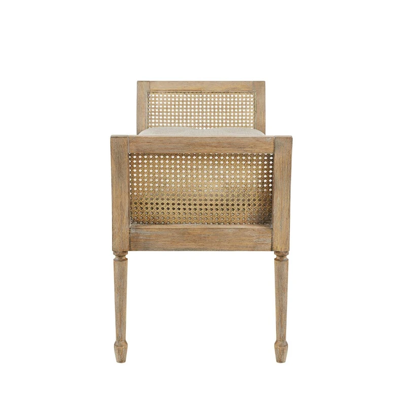 Wood Accent Bench with Cushion