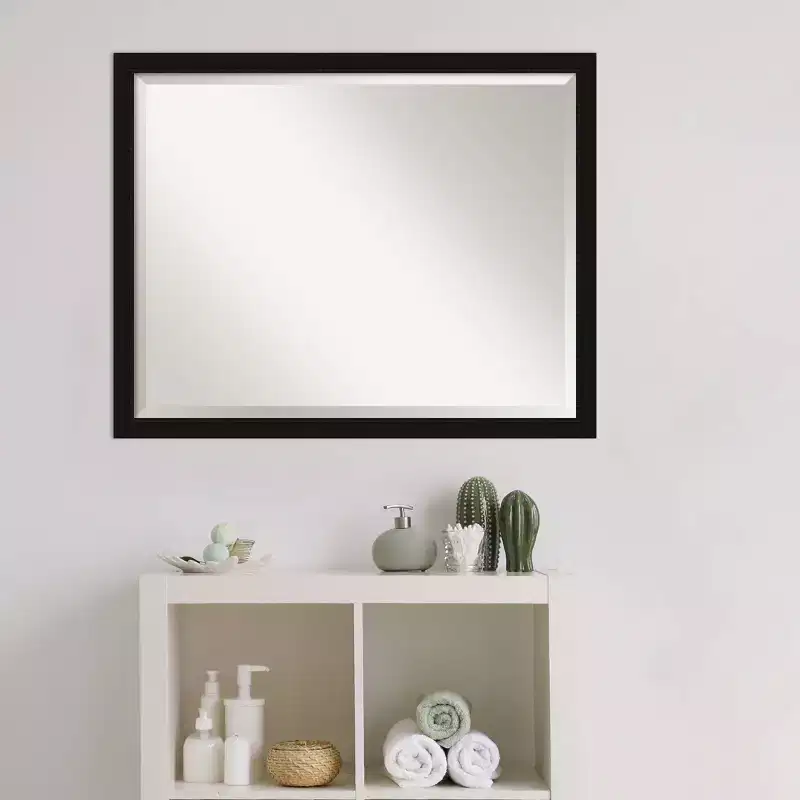 Polystyrene Rectangular Bathroom Wall Mirror 23.88''H x 29.88''W