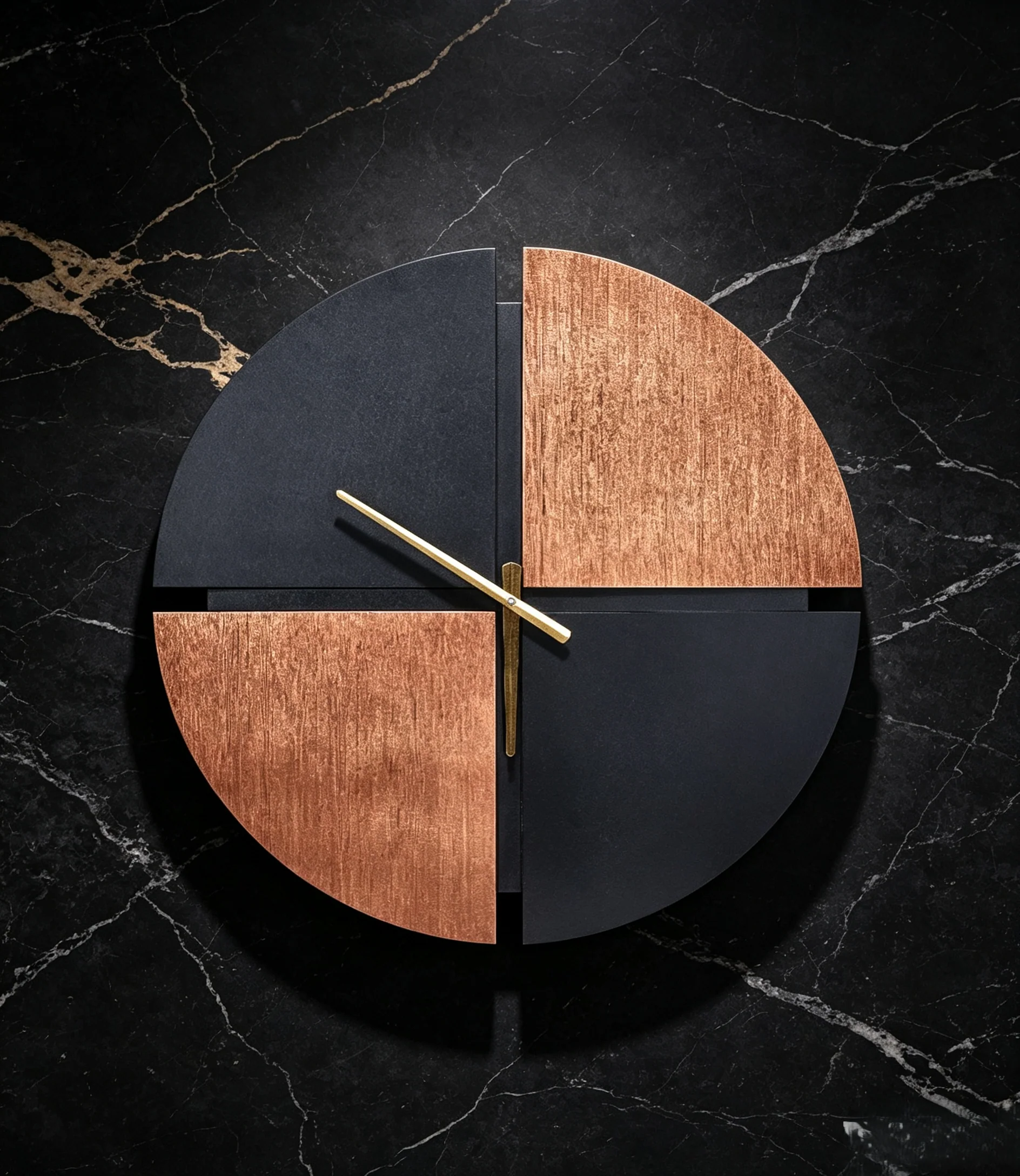 Orologio da parete 60 cm Marrone/Nero