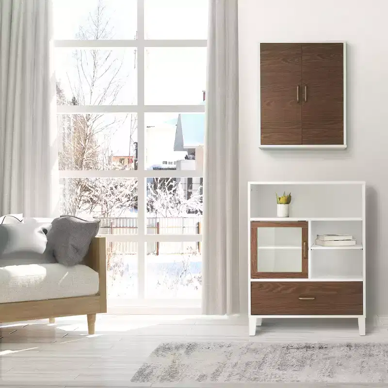 Teamson Home Tyler Single Door Floor Cabinet with Drawer
