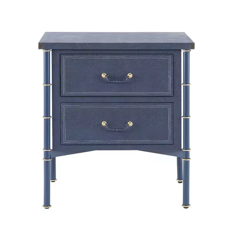 Christopher Knight Home Violette Vintage Faux Leather Upholstered 2-Drawer Nightstand