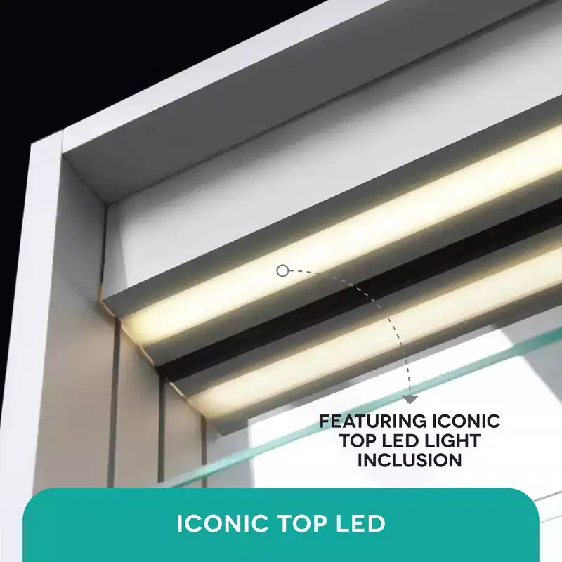 Fine Fixtures Smart Bathroom Medicine Cabinet, Aluminum, Recessed/Surface Mount