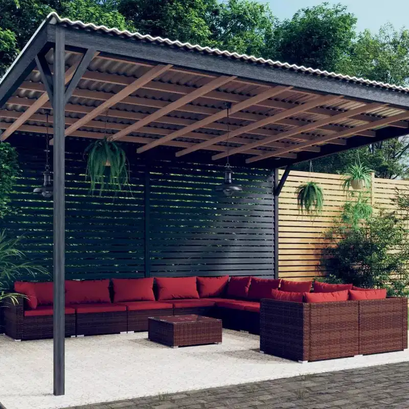 vidaXL Garden Lounge Set PE rattan Large Modular