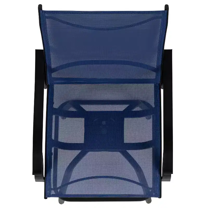 Flash Furniture Valerie Patio Bar Height Stools Set of 2, All-Weather Textilene Swivel Patio Stools and Deck Chairs with High Back & Armrests