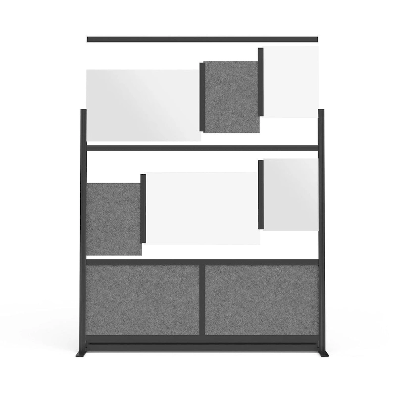 Modular Wall Room Divider System - Black Frame - 70 x 70 Starter Wall
