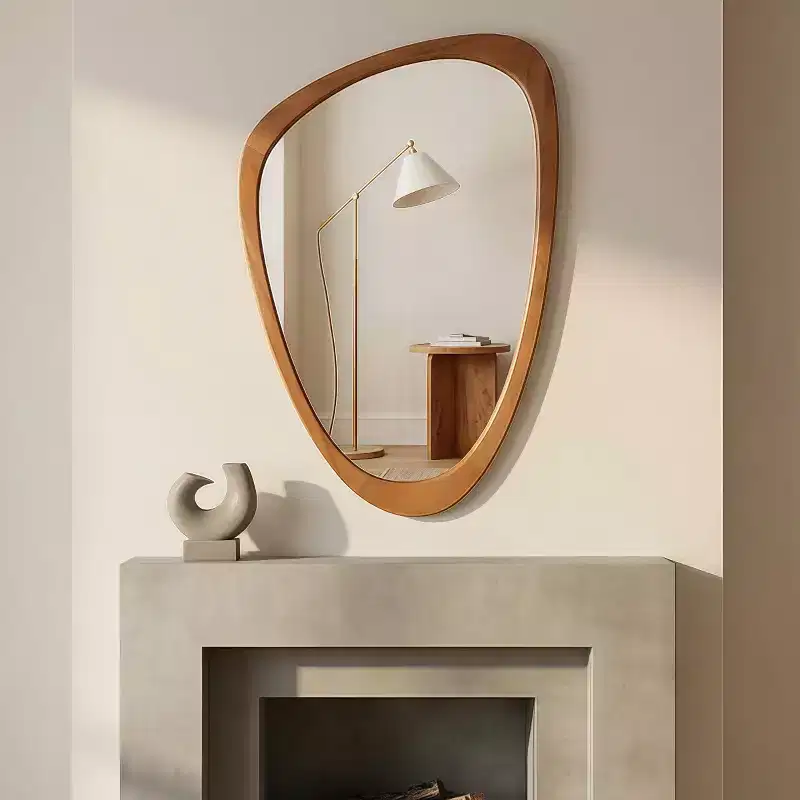 24 x 36 Modern Irregular Shape Wall Mirror, Decorative Accent for Home, Bathroom, Bedroom