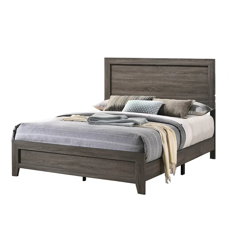 Anastasia Panel Bed | Traditional Wood Headboard & Footboard | 5 Sizes | Twin to Eastern King
