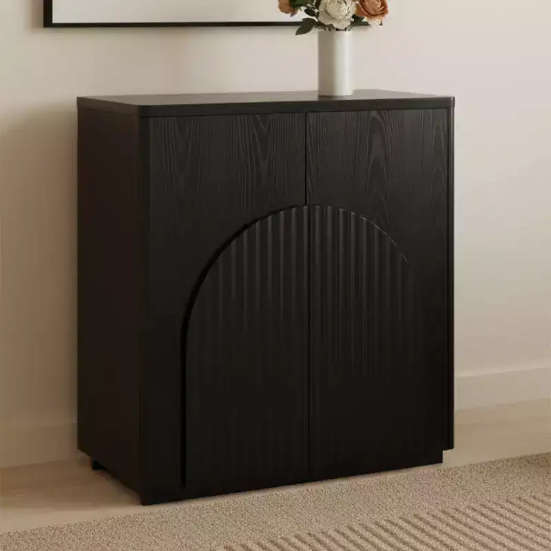 Spruce & Spring Modern Sideboard Buffet Cabinet with Wave Design