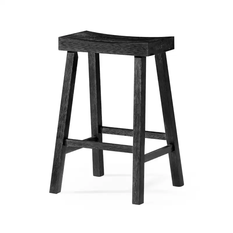 Backless Wooden Counter Stool 27