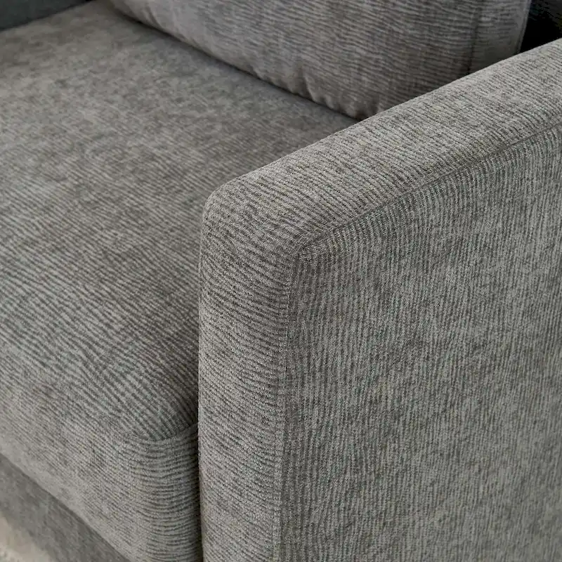 Chenille Upholstered Accent Chair with Armrests