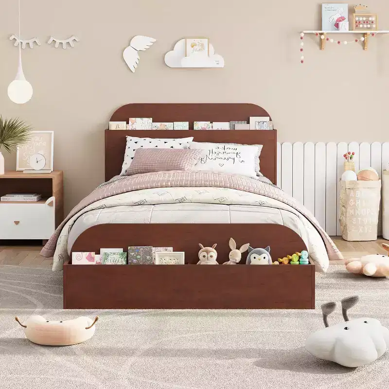 Acekool Twin Daybed with Trundle, Upholstered Sofa Bed Frame with Storage Drawers, Modern Couch Bed for Living Room or Bedroom