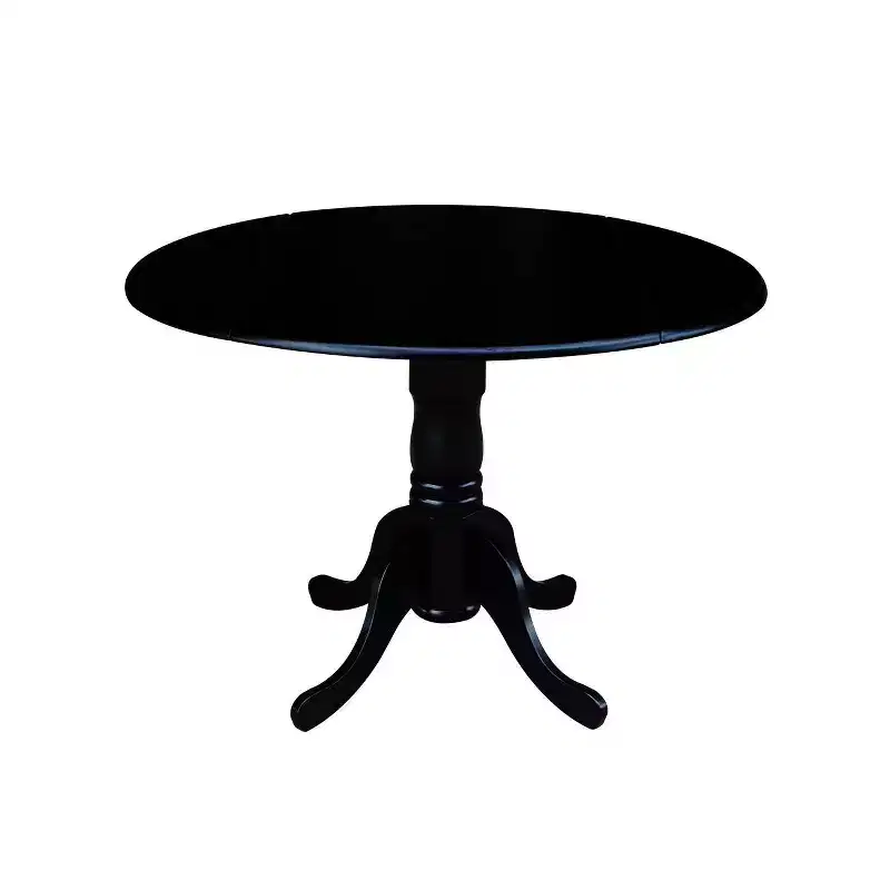 Set of 5 42" Dual Table with 4 Schoolhouse Chairs Dining Sets Black - International Concepts
