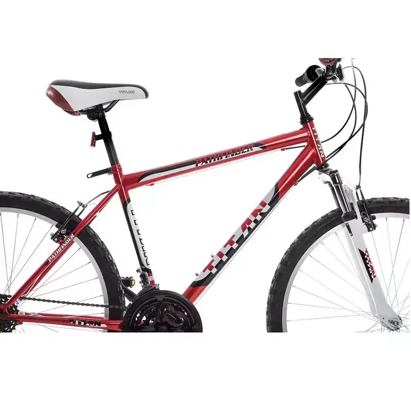 Titan Pathfinder Men's 18-Speed All Terrain Mountain Bike with Front Shock Suspension