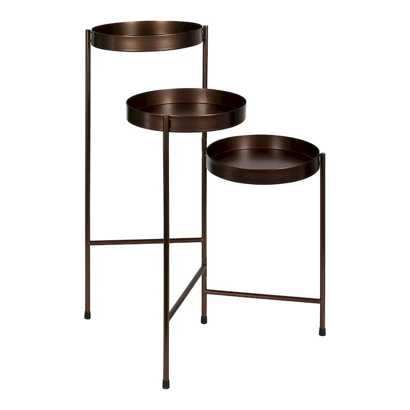 Metal 3-tier Modern Plant Stand - 16x21x30
