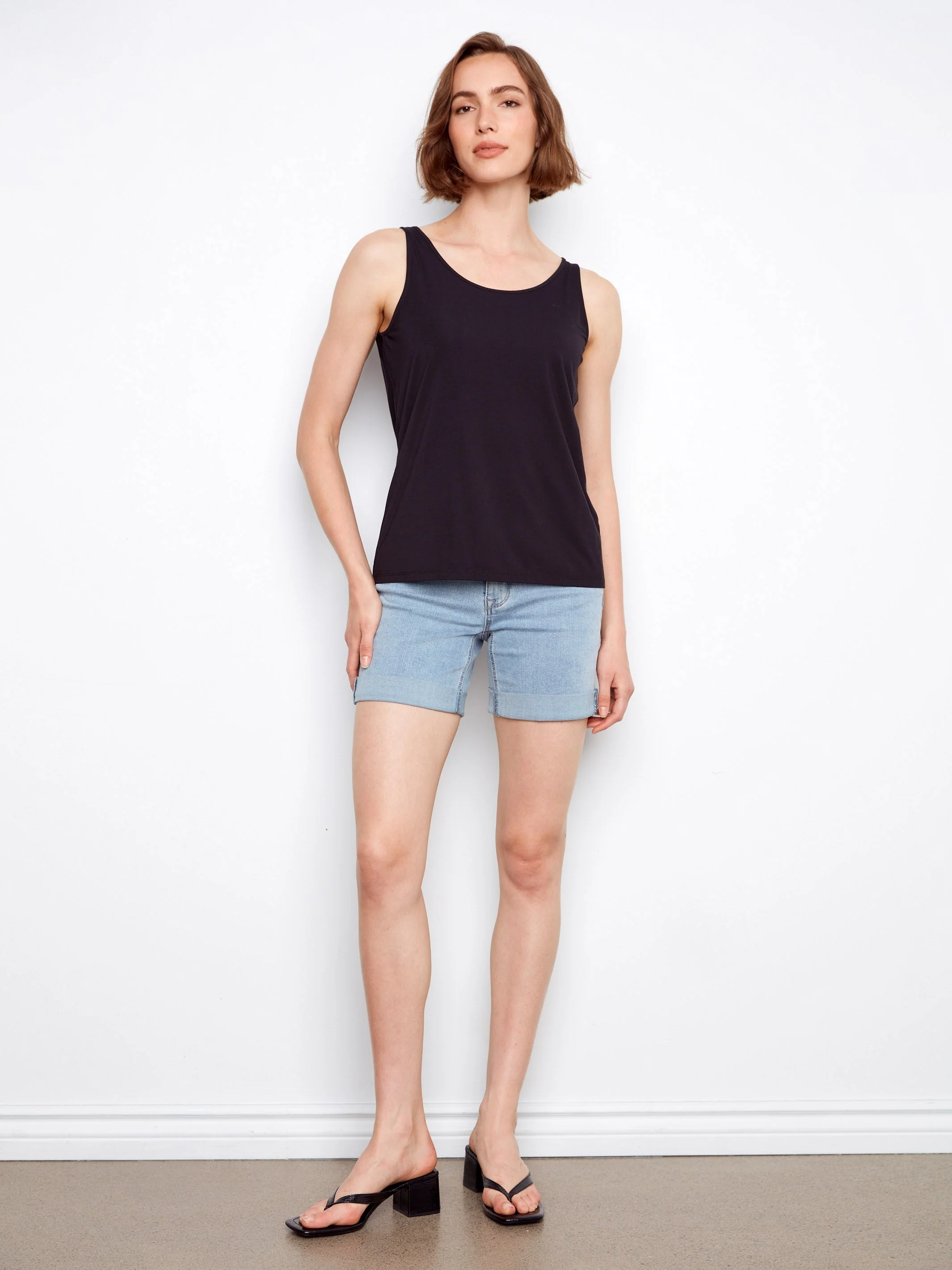 Reversible Soft Fabric Cami - Black