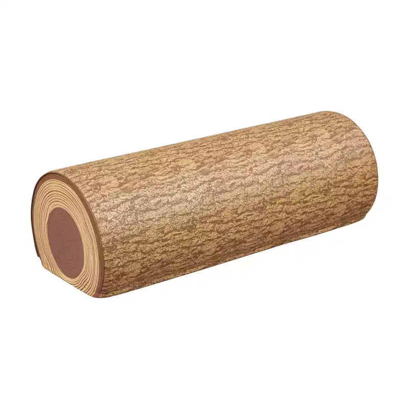 Natural Brown Log-Style Bench, Armless, Seats 3
